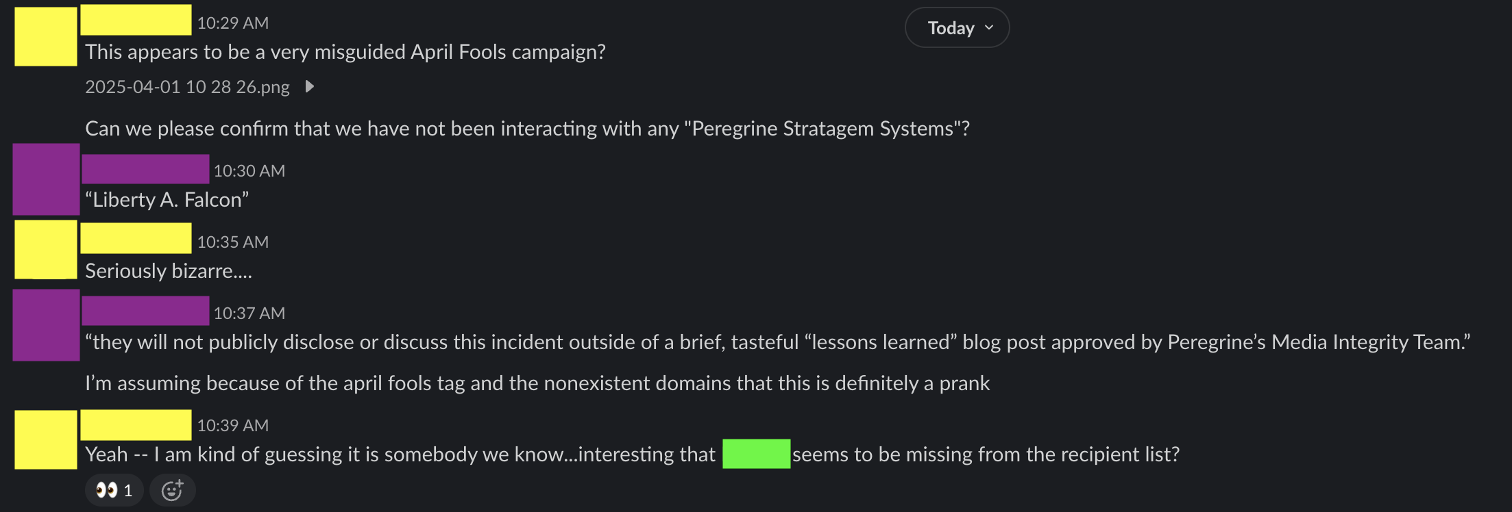 Others quickly realize it's an insider