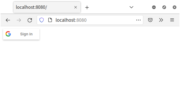 Google sign-in basic page