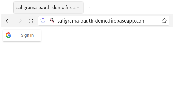 Google sign-in basic page